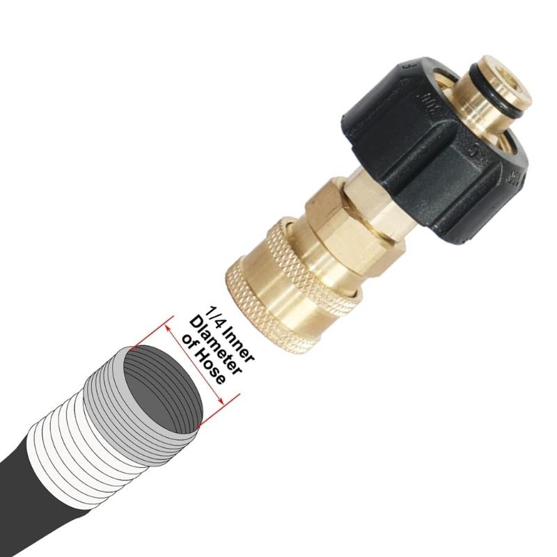 Brass M22 to 14mm Female Garden Hose Adaptor easy installs Garden Hose Connector with 8cm Length for Pressure Washer