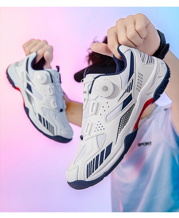 Scarpe da Badminton e Tennis Leggere e Traspiranti da Uomo con Fibbia Rotante