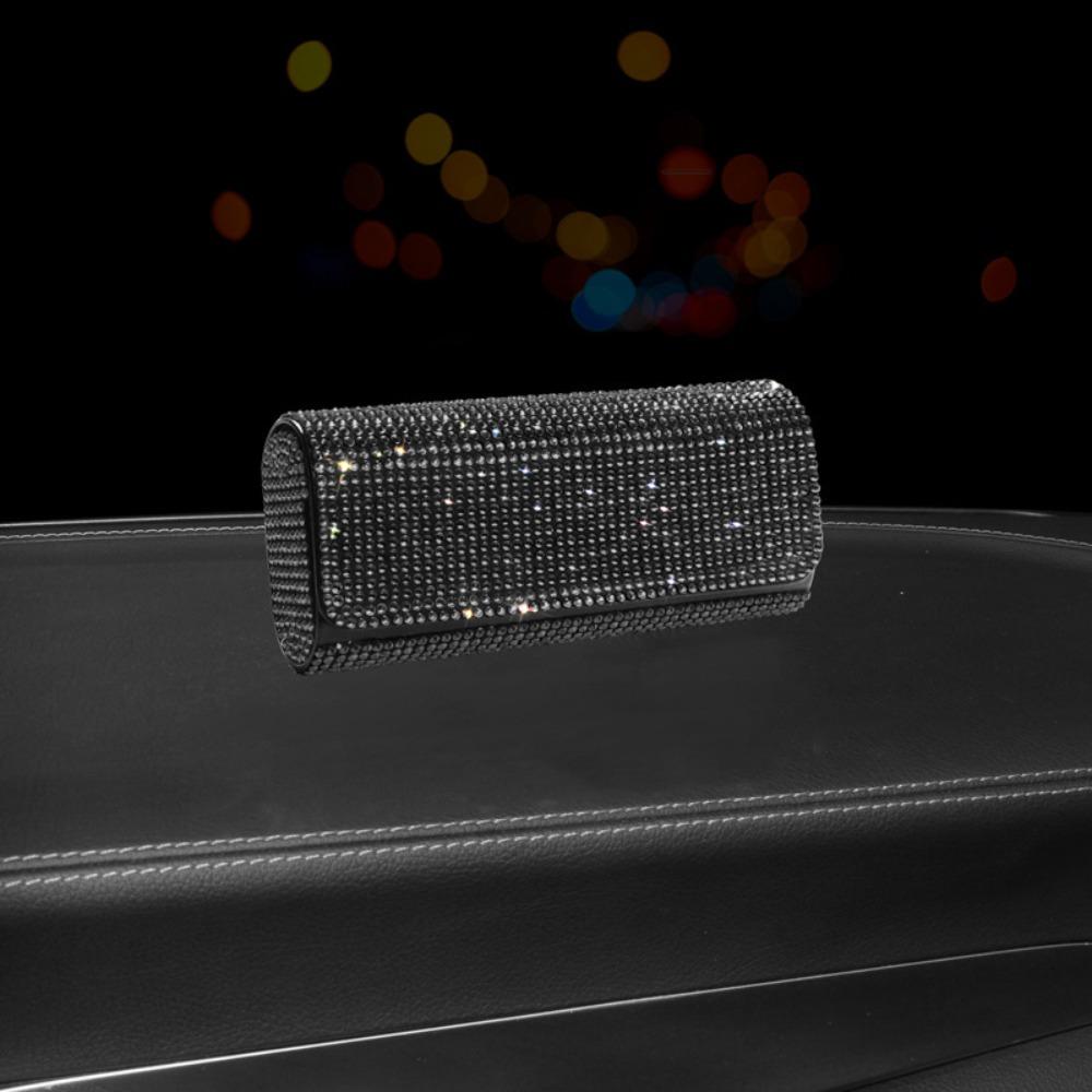 

Portable Hotfix Rhinestone Glasses Anti-pressure Hard Shell BlingBling Glasses Storage Bag Shiny Korean Style чёрный