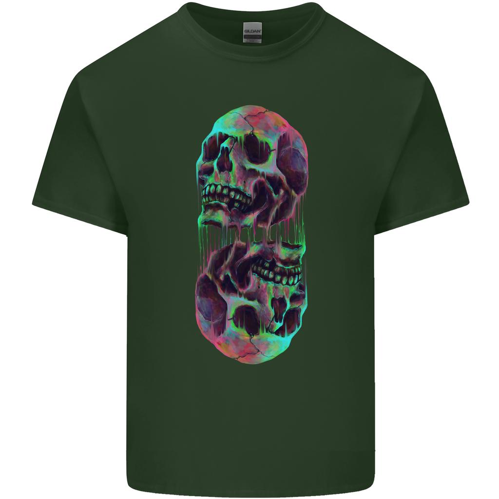 Synthesize Skulls Unisexs Light Cotton TShirt
