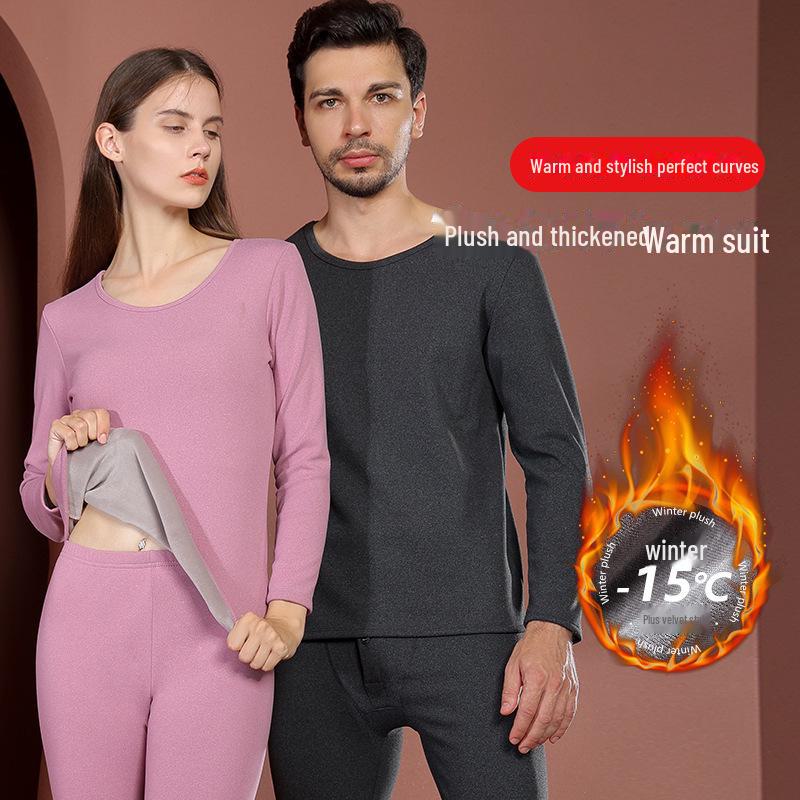 

Комплекты зимнего термобелья для мужчин и женщин: Плюс бархат, утолщенный, идеальный для осени. Идеальное тепло для людей среднего и пожилого возраста. XL темно-серого