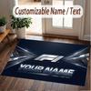 Custom Rug F1 Pattern Print Name Text Soft Non‑Slip Floor Carpet for Home Indoor Decoration