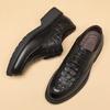 The First Layer of Cowhide Heightening Leather Shoes Men's Height Increase Within 8cm Men's Business Dress Leather Shoes British Breathable Wedding M