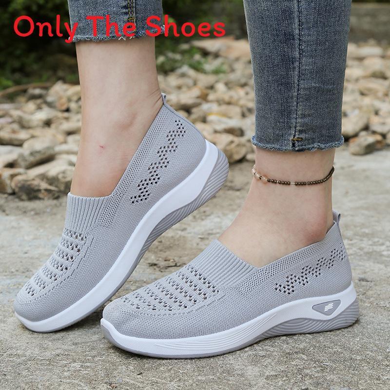 Summer Breathable Mesh Slipon Shoes For Women With Soft Pvc Sole Comfortable Casual Walking Footwear