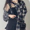 Plaid shirt women's spring and autumn new design sense niche outer wear sunscreen shirt high sense long sleeve top coat