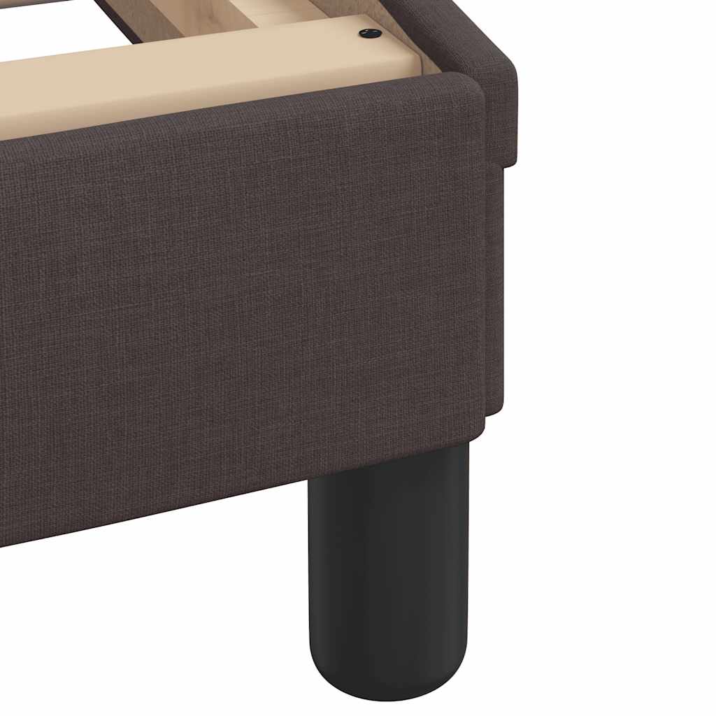 Bed Frame without Mattress Dark Brown 200x200 cm Fabric