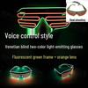Voice-Controlled LED Trendy Light-Up Shutter Glasses for Festivals