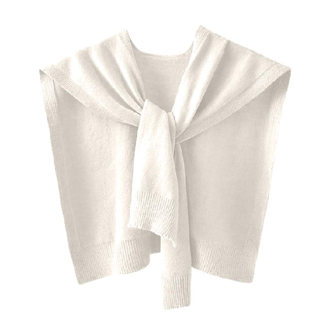 Ladies' Fashionable Solid Color Western-style Knitted Outer Shawl