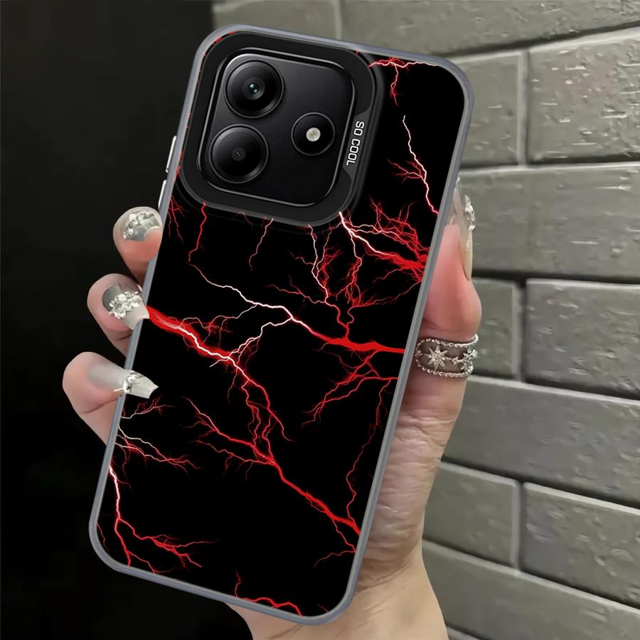 

Задняя крышка-чехол для телефона для Xiaomi Redmi 9T 12C Note 9 10 A1 A2 Plus 9C 13C K60 A5 10C 14C Красная Молния Redmi 14C