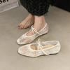 Mode 2025 Neue Damen Ballerinas Sommer Ballerinas Mode Schleife Damenschuhe Slipper Süße Aushöhlung Flache Schuhe Weiblich Zapatos De Mujer
