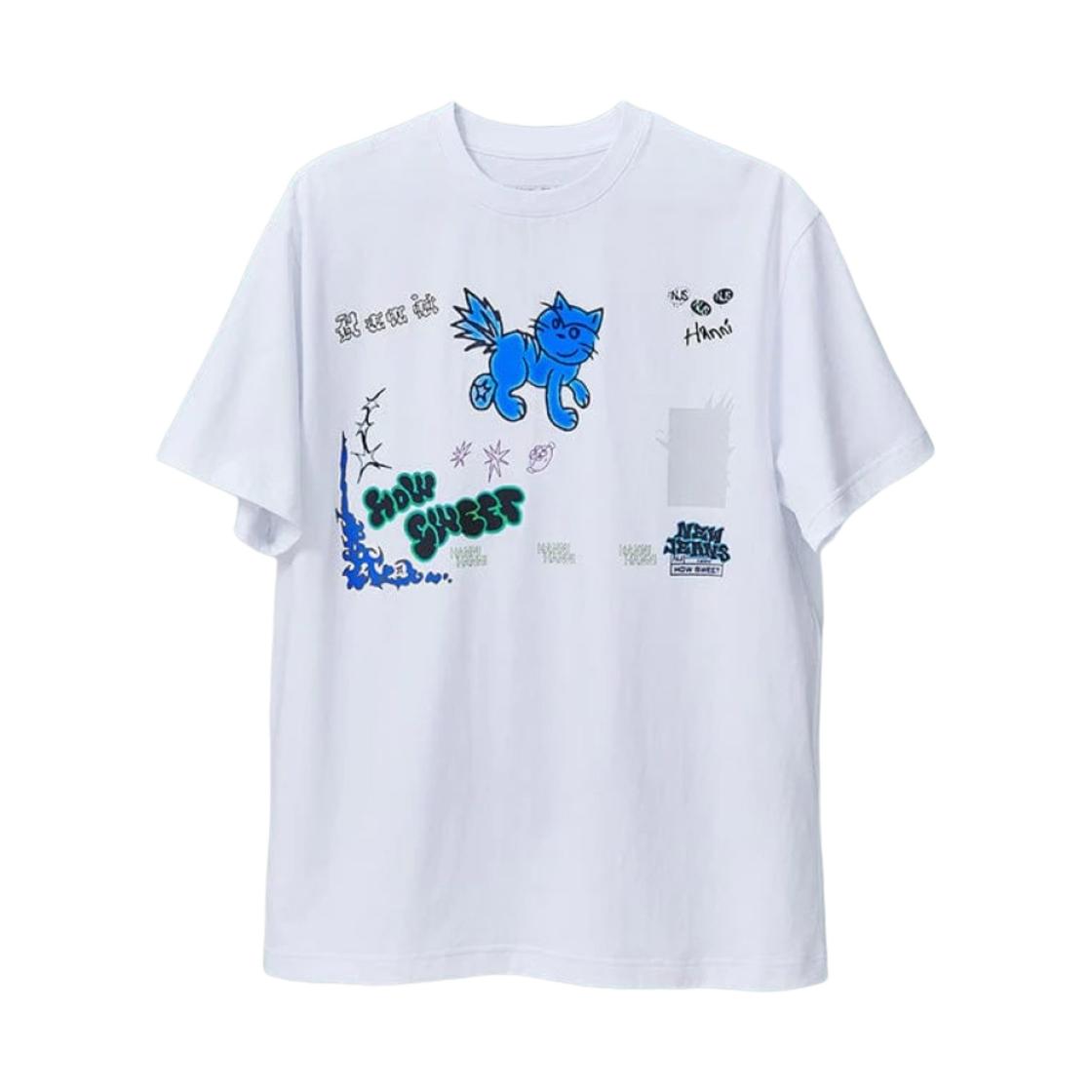 NewJeans How Sweet T-Shirt Hanni White ONE SIZE