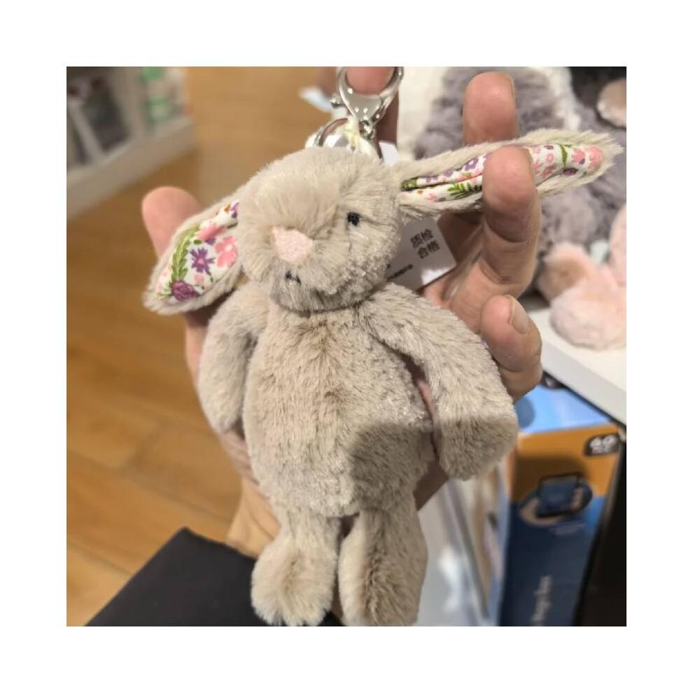 Hase Plüsch Anhänger mit Blumen Ohr Design für tägliche Dekoration Tasche