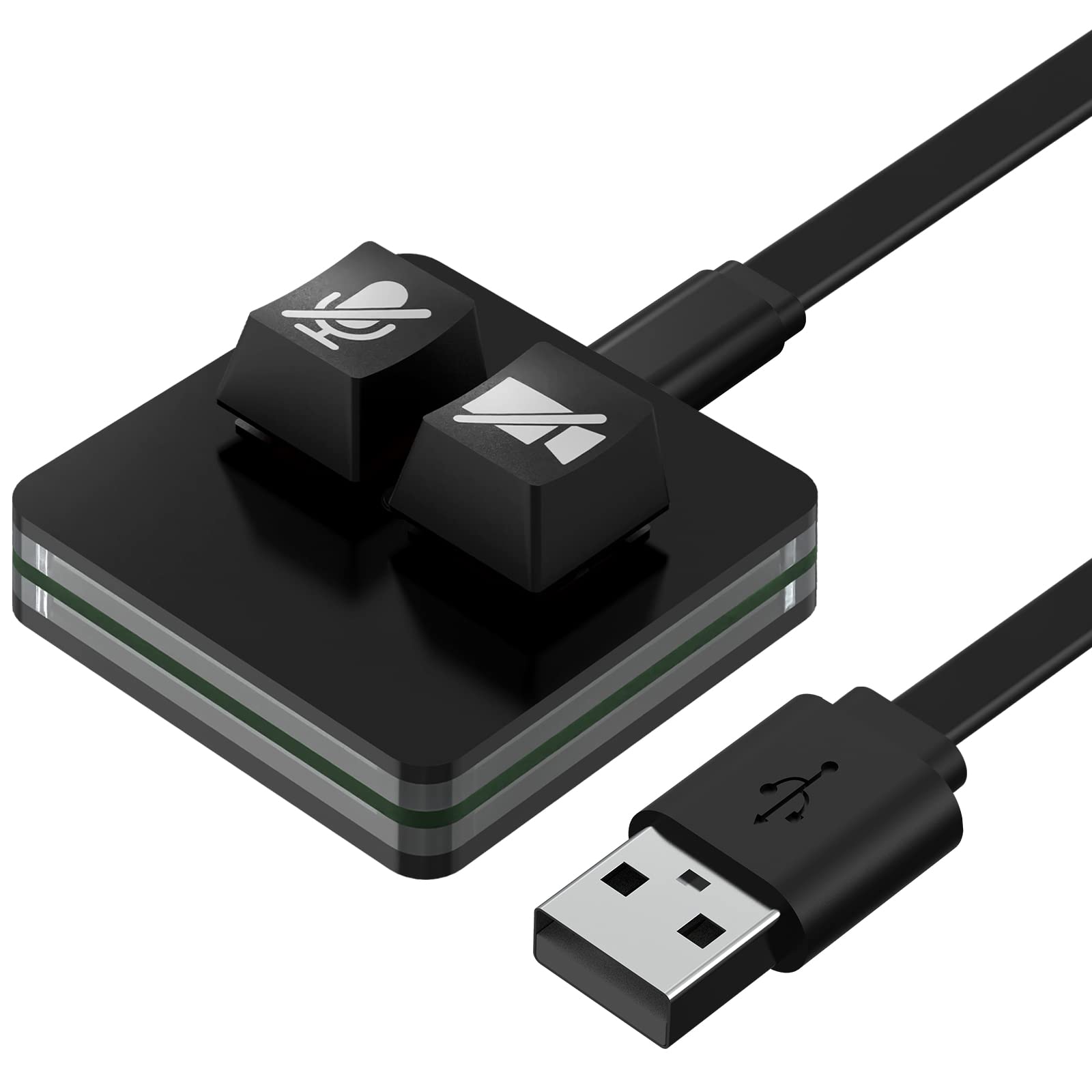 

LinkIdea USB Кнопка вимкнення звуку для Zoom-конференцій Відео Мікрофон Аудіо Сумісний з Windows Додаток Zoom Plug and Play Клавіатура Контролер для онлайн-зустрічей чорний