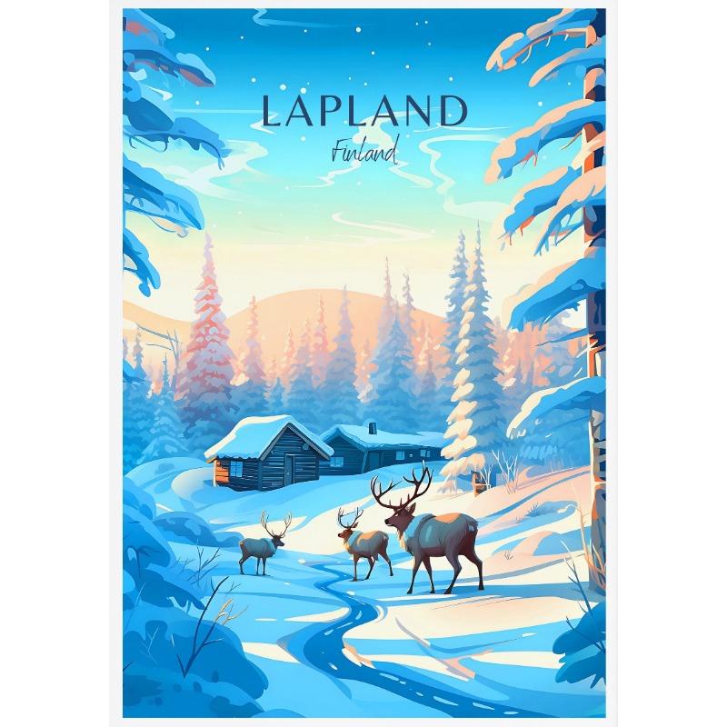 Schweiz Finnland Reiseplakat Lappland Porvoo Helsinki Zermatt Leinwandgemälde Wandkunst Bild für Wohnzimmer Heimdekor