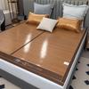 Bamboo Ice Silk Summer Cooling Mat: Foldable Double-Sided Mat for Dormitory or Home, 1.8m