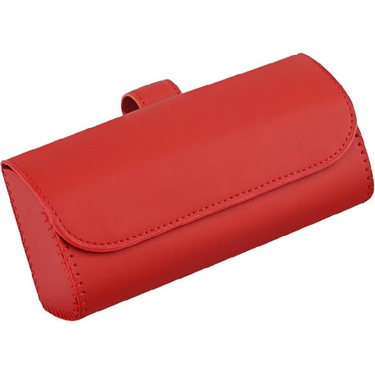 Suporte para Óculos de Sol para Para-sol de Carro, Caixa Organizadora de Couro para Óculos de Auto com Fecho Magnético Oculto, Clipe Suporte para Estojo de Óculos de Veículo, Carro