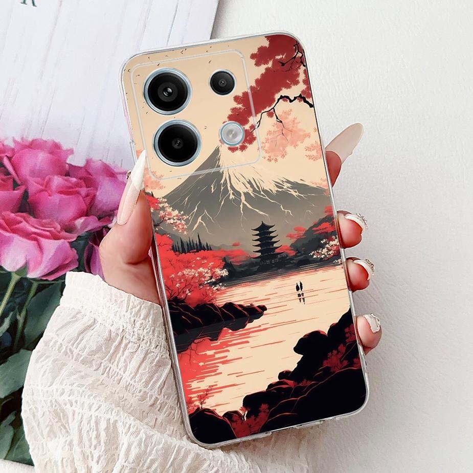For Xiaomi Redmi Note 13 4G Case Note13 Pro New Fashion Painted Cover Soft Silicone Phone Case For Redmi Note 13 Pro Plus Fundas