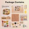 Robotime Plastic Doe-het-zelf Miniatuur Huis Kit, Poppenhuis, Miniatuur Voedsel Speelgoed, Poppenhuis met LED Verlichting, Cadeau, Knutselmontage Vereist "Super Creator" (DW