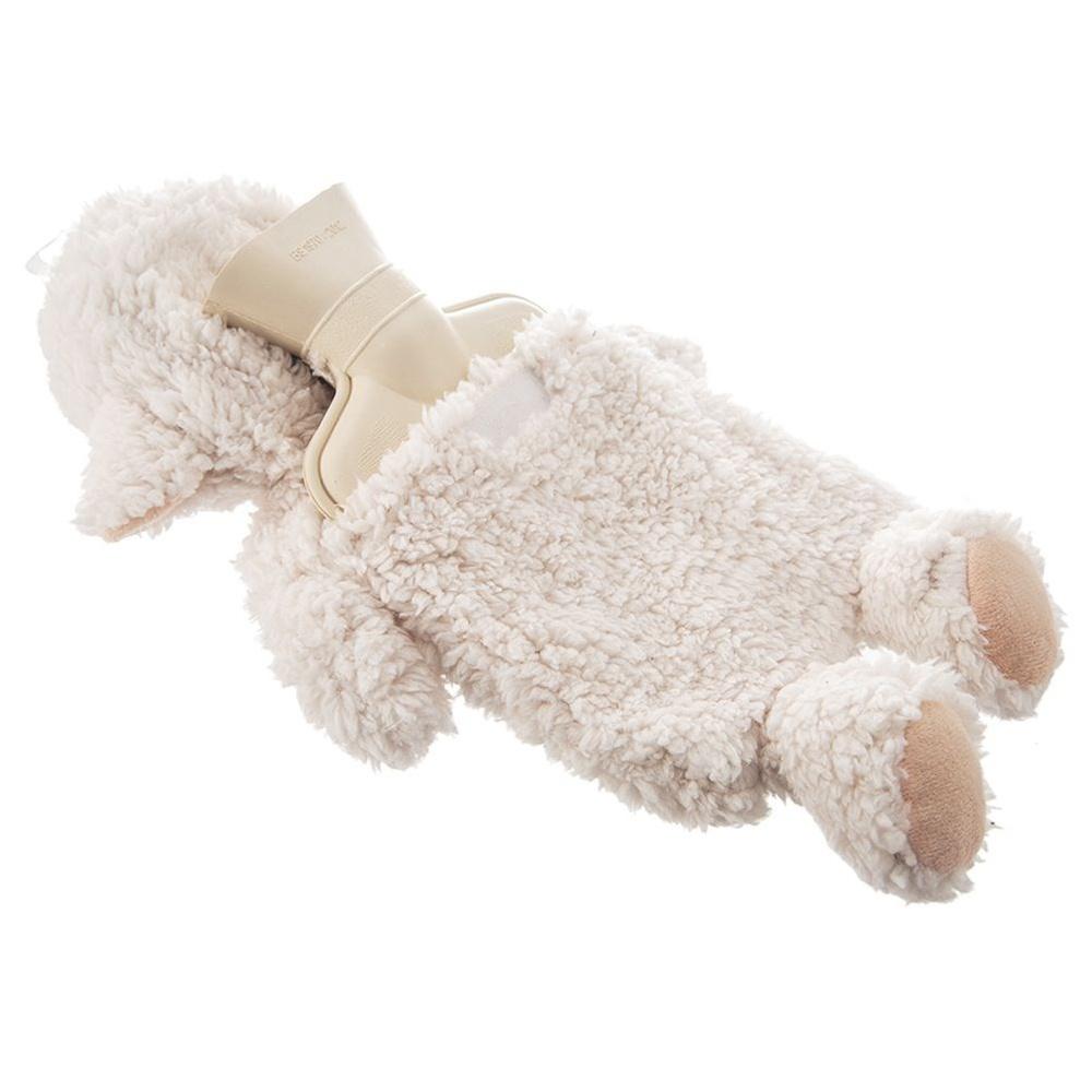 Duży Termofor Pluszowy w Pokrowcu Sweterku Ogrzewacz Gumowy na Wodę Owca