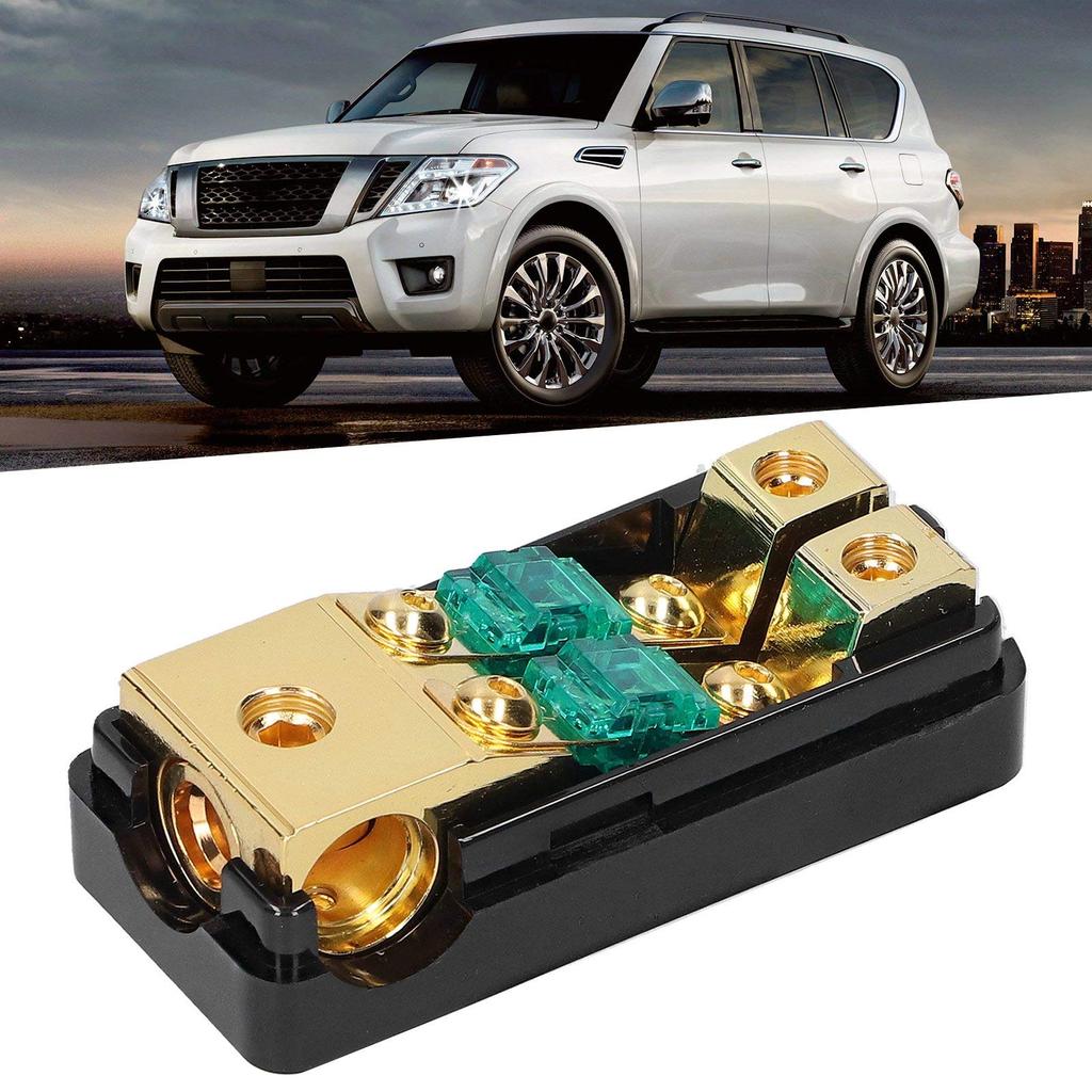 Fuse Holder, Qiilu 1 In 2 Out 0/4 AWG To 4/8 AWG Audio Power