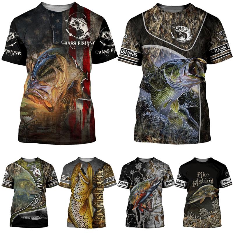 

Летняя футболка с 3D принтом, крутая мужская футболка с 3D рыбой, унисекс, забавные топы с короткими рукавами