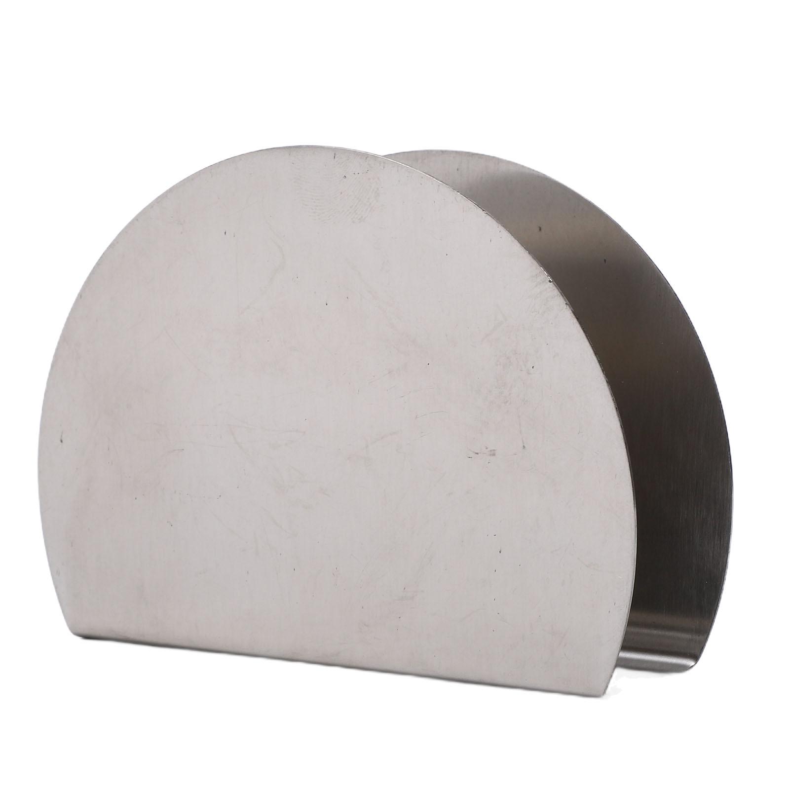 

Napkin Holder Semicircular Minimalist Stainless Steel Table Napkin Dispenser for Home Ofiice Restaurant Bar
