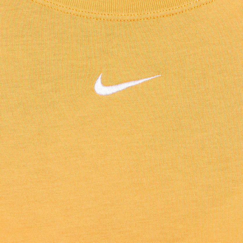Nike Sportswear Solid Color Round Neck Casual Pullover Fashion Short Sleeve Drop Shoulder T-Shirt Women T-Shirts Sundial-Yellow FD4150-717