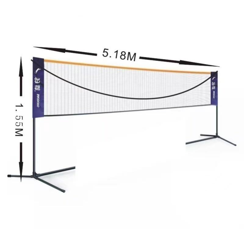 Foldable Height Adjustable Badminton Net Set Equipment Outdoor Portable Garden Beach Sports Tennis Practice Net Frame