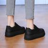 Sneakers casual con plateau spesso per donna, comode scarpe da passeggio con lacci in pelle PU, scarpe da tennis antiscivolo, scarpe da corsa traspiranti da donna