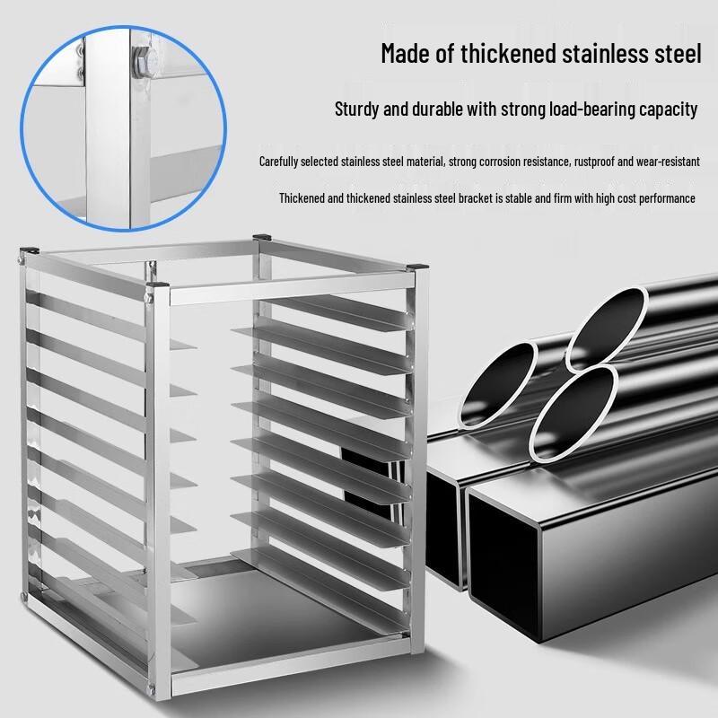 ZISIZ Stainless Steel 7-Layer Refrigerator Baking Pan Rack