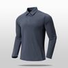 New Autumn and Winter POLO Shirt for Men's Cool Runner Double-skin Grinding Long-sleeved Versatile Casual Lapel Middle-aged and Young Pullover