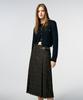 Etmont Buckle Pleated Fringe Skirt Brown