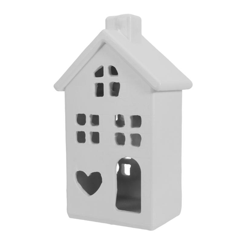

Hollow Mini House Tealight Candle Holders,Decorative Candle Holders for Table Centerpieces Christmas Home Decorations 1