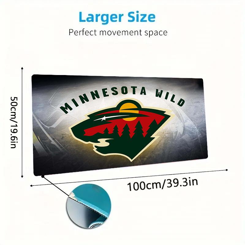 Minnesota Wild Color Mouse Pad Large Gaming Table Cushion Non-slip Laptop Tablet Big Mousepad XXL Mat Mini PC Playmat With Lock Edge