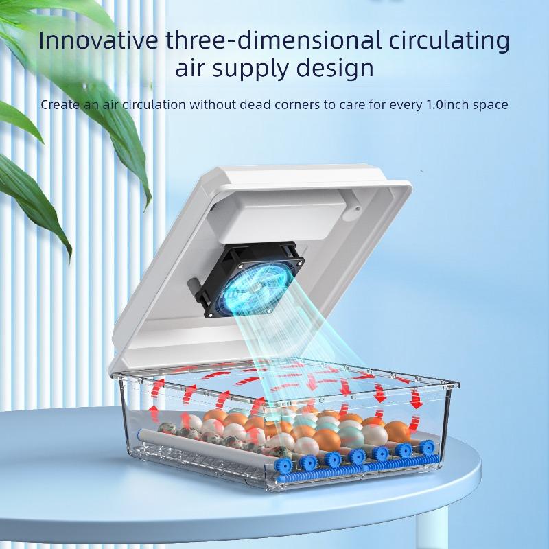Mini Fully Automatic Poultry Egg Incubator with Auto Egg Turning Household Brooder for Hatching Chicken Duck Goose Bird Eggs