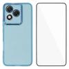 For Honor 400 Lite 5G TPU Case WANLONFENG DKSM Series Electroplated Frame Back Cover with Tempered Glass