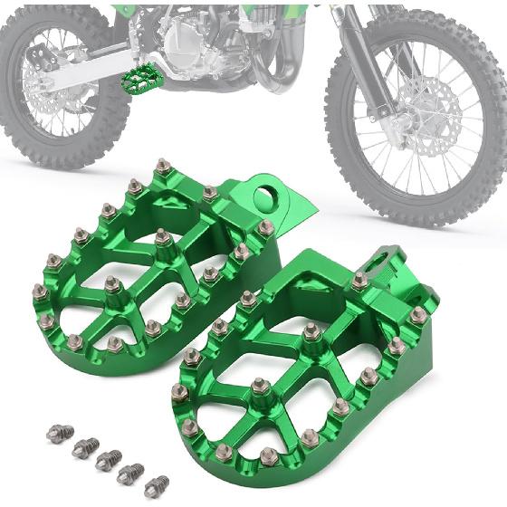 Dirt Bike Foot Pegs,Motorcycle Footpegs Wider Foot Pegs Rest Pedal CNC for KLX 140 KLX140 KLX140RF 2008-2024 KX65 2000-2024 KX85 2001-2024 KX100