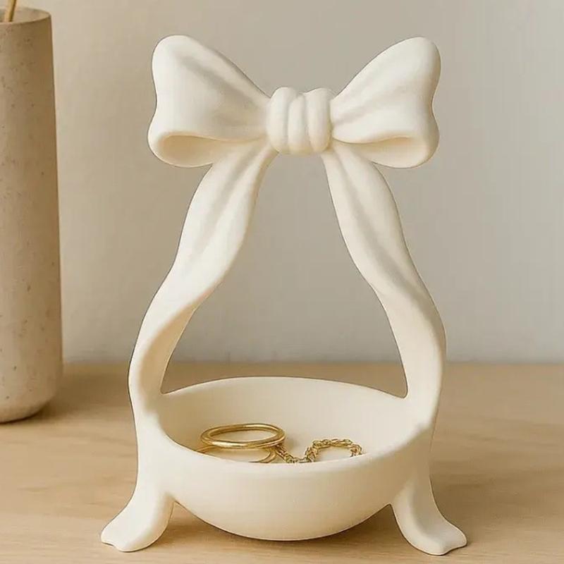Multi Functional Butterfly Bowknot Shaped Tray for Keys Jewelry and Cosmetics Organization Home Decoration