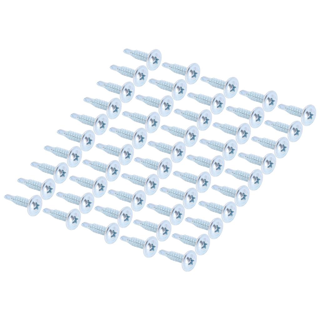 50Pcs Self Drilling Screw Cross Carbon Steel 4.2x19mm Fastener Set Kit for Repair Truss Head