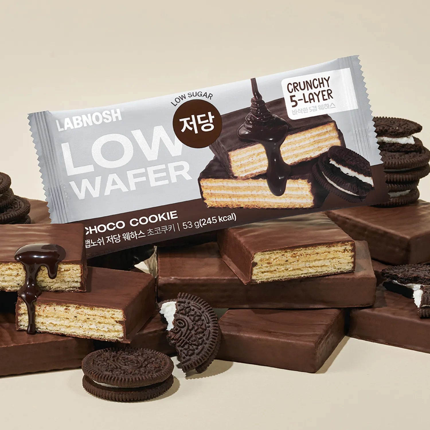 Labnosh Low-Sugar Wafers #Choco Cookie 53g 53g
