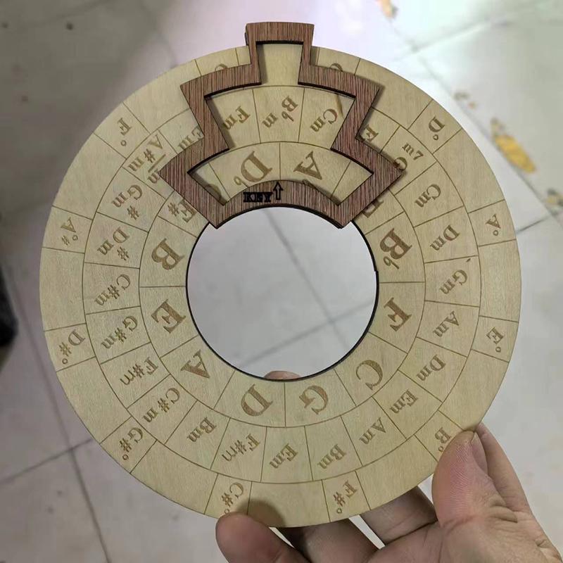 Circle Of Fifths Wheel Guitar Chord Wheel Wooden Melody Tool Musical Instruments And Accessories Chord Wheel For Musicians