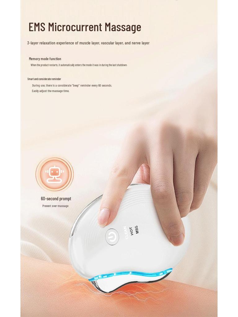Electric Gua Sha Facial Massager: Microcurrent, Vibration, Heating for Lifting & Firming