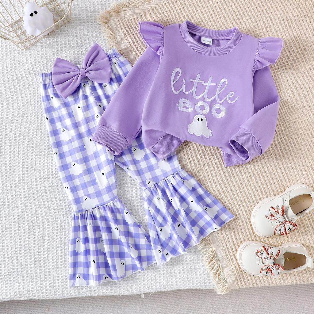 Kids Casual Long-Sleeve Set, Comfortable Daily Wear Outfits