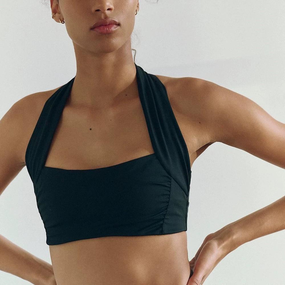 Sexy Racerback Sports Bra for Women, High-Intensity Shockproof, Tummy Control, Running, Fitness, Yoga Tank Top