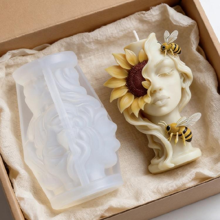 Flower Goddess Silicone Molds Lady Figurine Silicone Candle Molds For Handmade Candle Soap Decoration Anniversary Gift