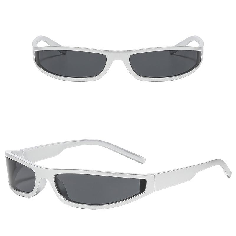 Y2K Sport UV Resistant Wrap‑Around Sunglasses Men's and Women's Narrow Frame Driving Cycling Street Party Daily Wear Eyewear