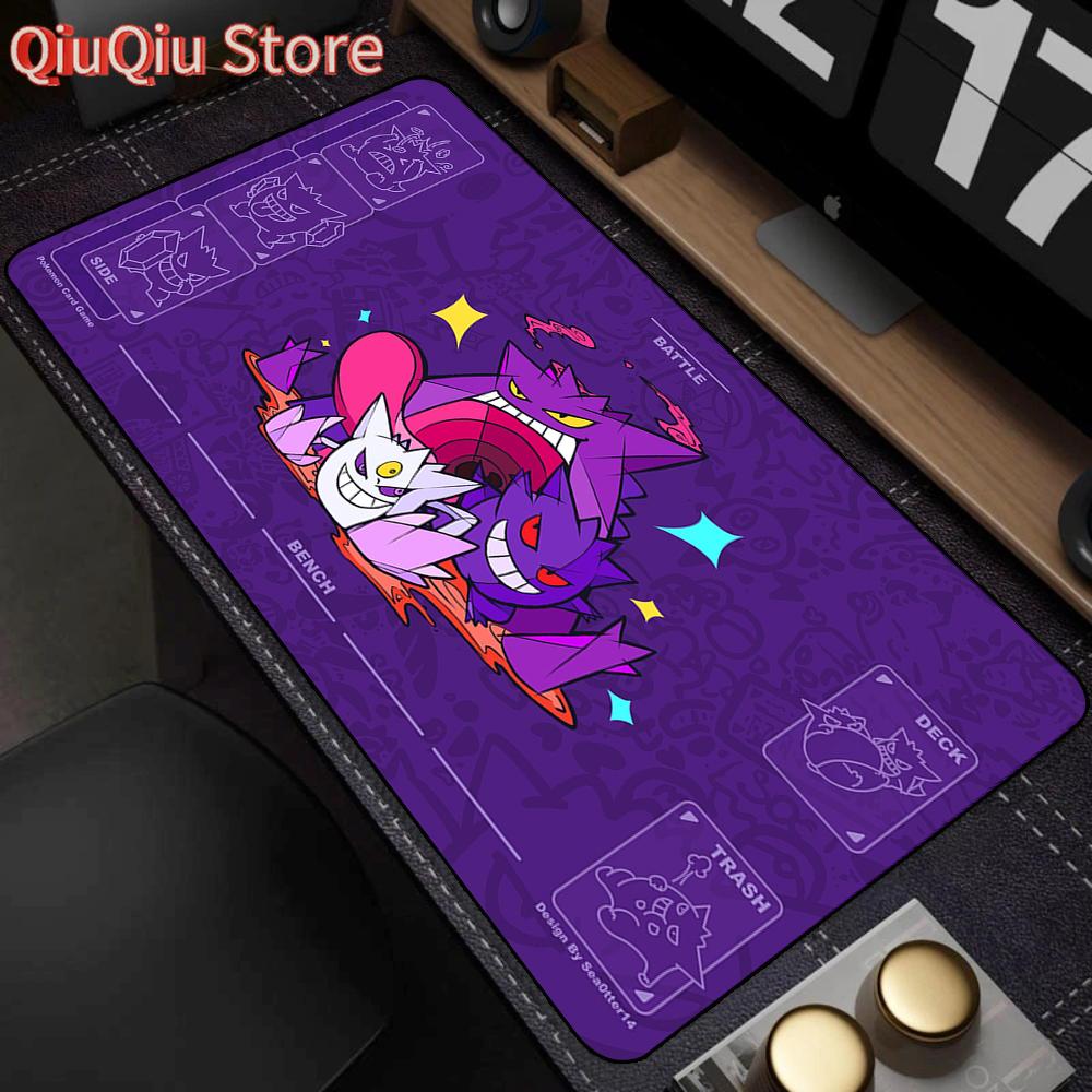Mouse Pad Laptop Japan Anime Purple Ghost Mousepad PC G-gengar Grande Keyboard Rug Large P-pokemonS Gaming Accessories Desk Mat