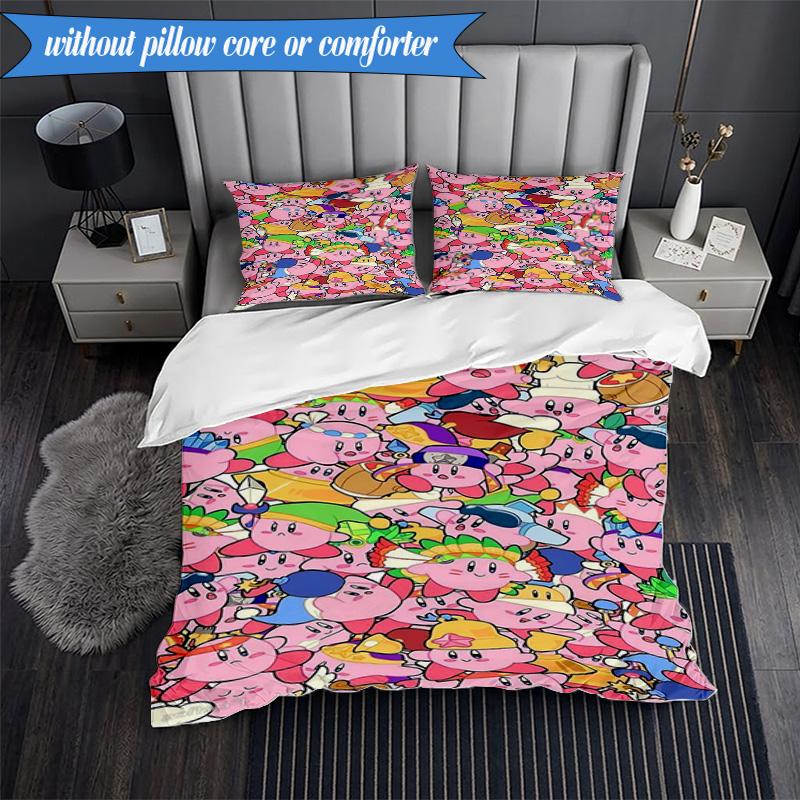 Cute Pika Adventure 3pcs K-pop Music Group Bedding set,Ideal for Bedroom, Dormitory,Including Duvet Cover And 2pcs Pillowcases,Fan Gifts