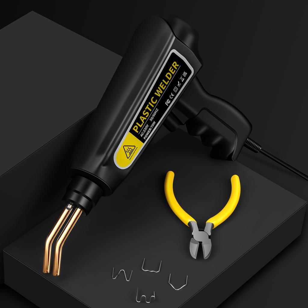 Convenient Plastic Welding Kit Fast Heats Up, 4 Shapes/200pcs Hot Staple
