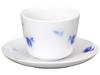 Okura Pottery Mini Blue Rose Morning Cup & Saucer, 295cc, for Coffee and Tea, Microwave and Dishwasher Safe, Made In Japan, 26C/8180